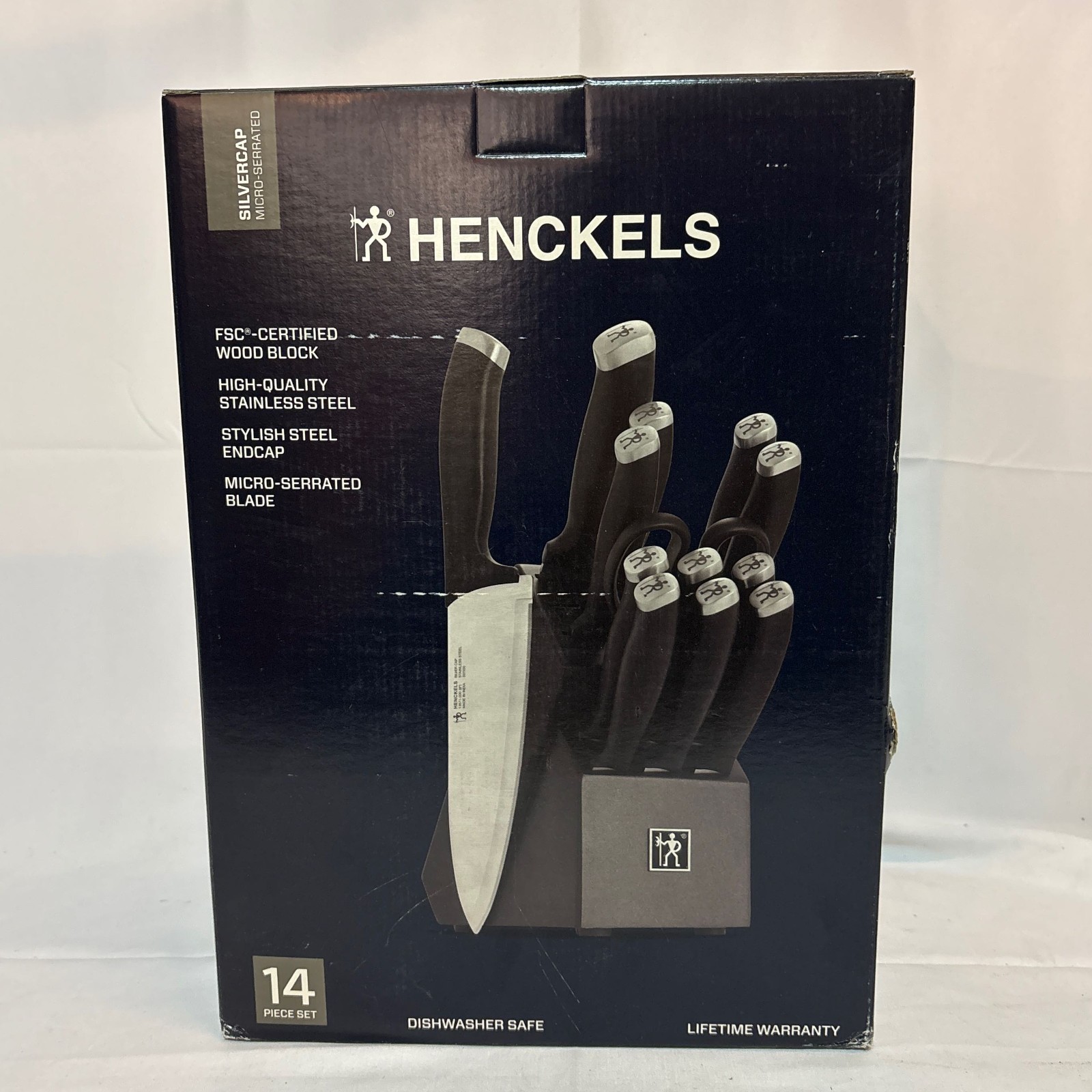 HENCKELS Silvercap 14-Piece Knife Block Set, Black Stainless Steel gallery