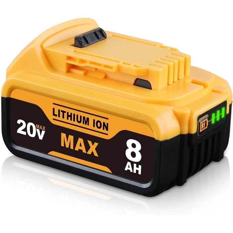 2Pack 8.0Ah Replace for Dewalt 20V Max Battery 20V Lithium-ion DCB206 DCB208 US gallery