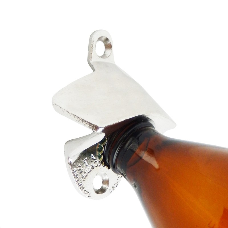 Starr X Plain Solid Stainless Steel Beer Soda Bar Bottle Opener Wall Mounted gallery