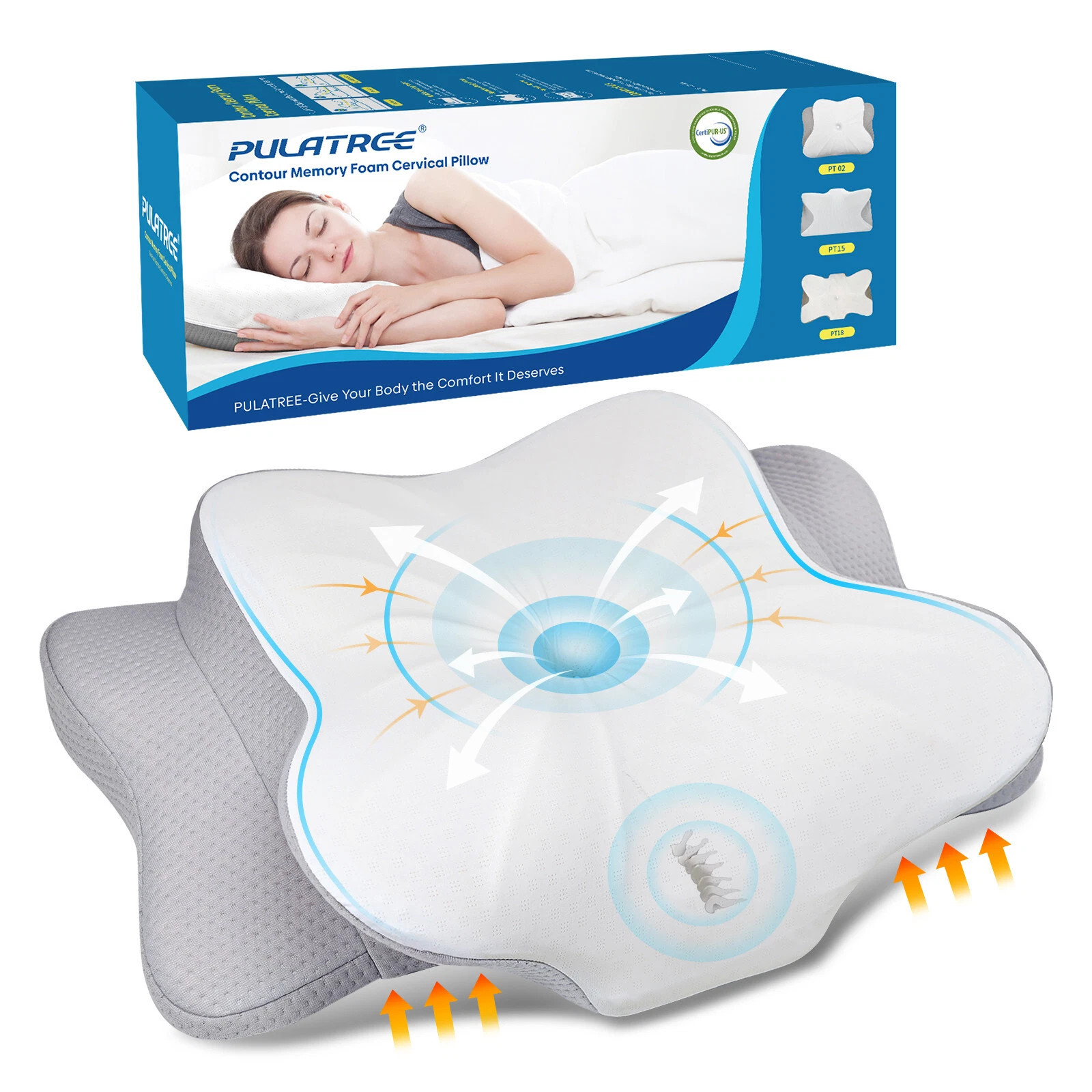 Neck Pillow Soft Cervical Pillow For Neck And Shoulder Pain Memory Foam Pillows gallery