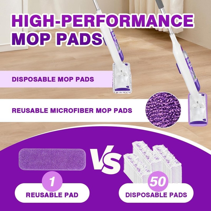 HOMEXCEL Reusable Microfiber Mop Pads for Swiffer PowerMop, Power Mop Pads Refil gallery