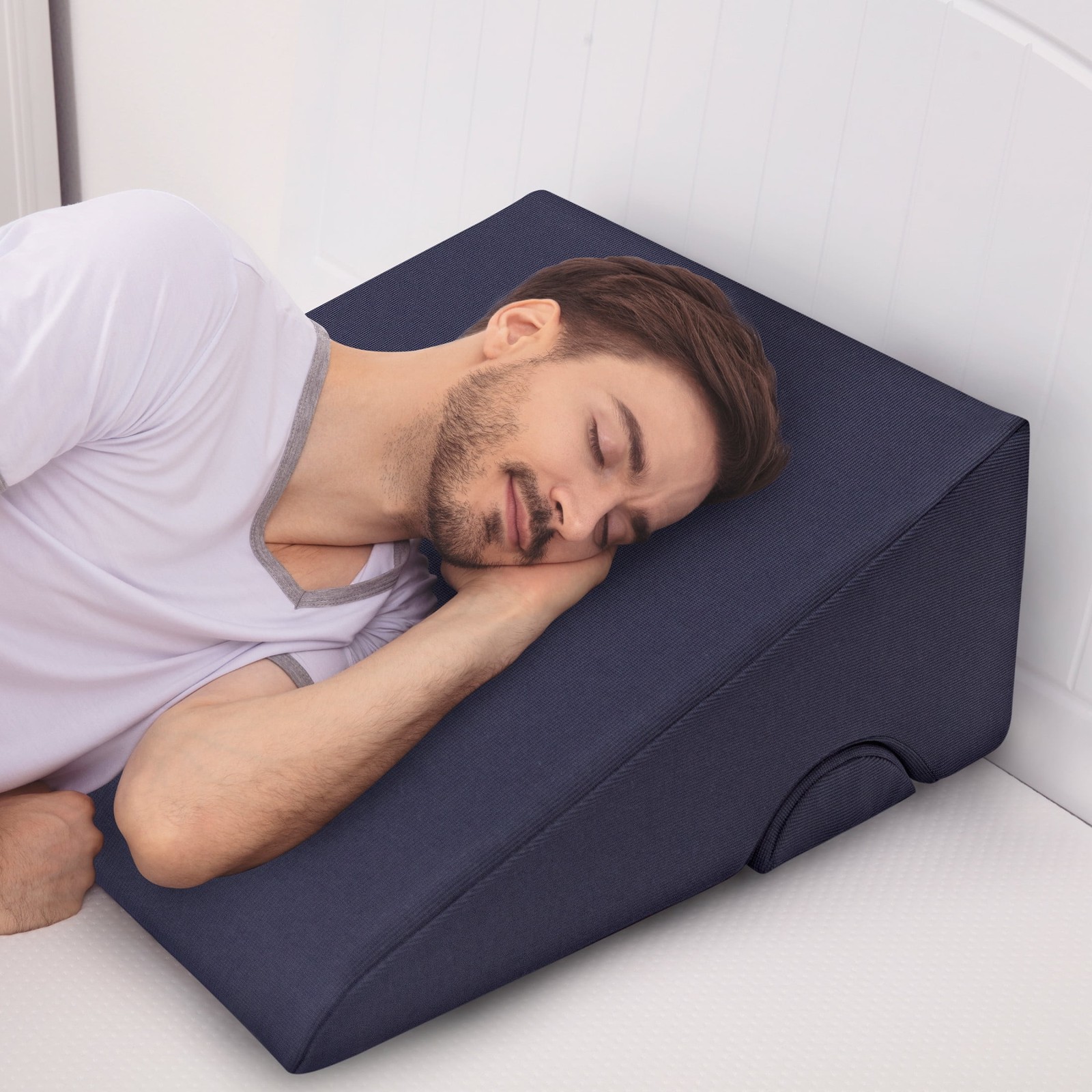 Lavish Home Memory Foam Wedge Pillow for Back Pain, Snoring and Acid Reflux gallery
