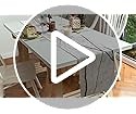 Marble Table Runner-Cotton Linen-Long 72 inche White Gray Gold Dresser Scarves,T gallery