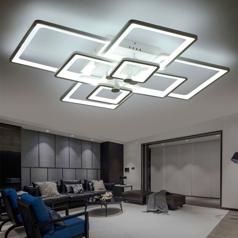 Modern LED Ceiling Light Dimmable Pendant Fixture Lamp Living Room Chandelier gallery