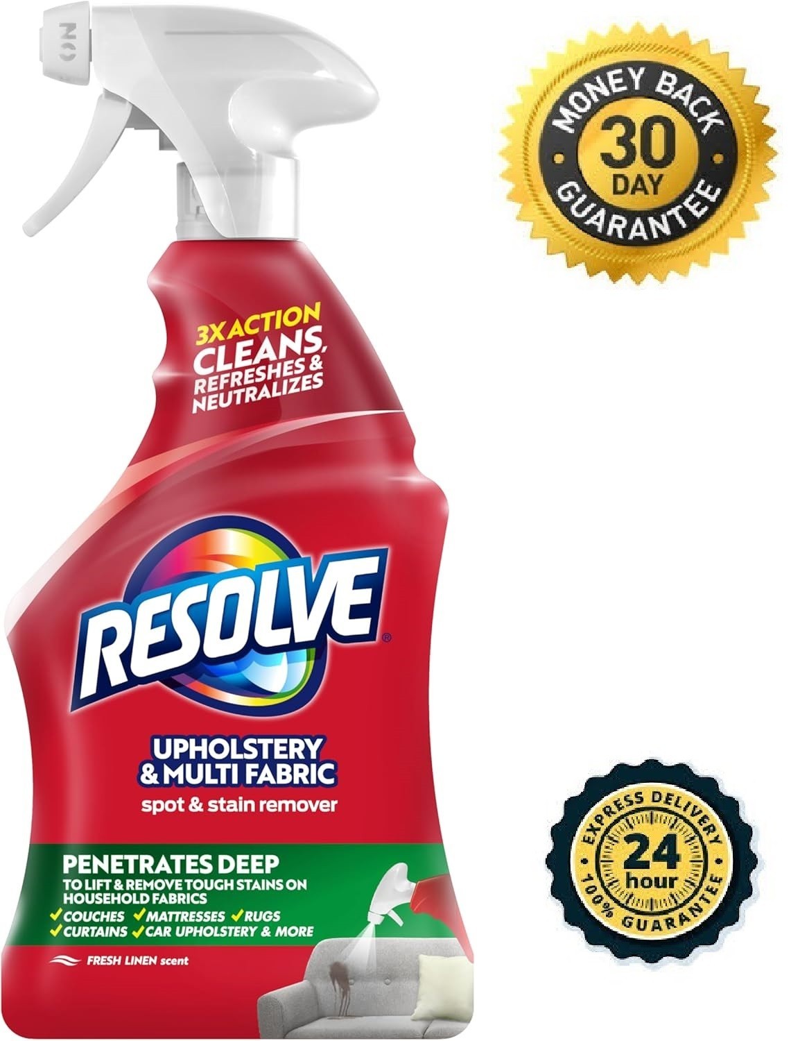 Resolve 22 fl oz Liquid Multi-Fabric Cleaner and Upholstery Stain Remover gallery
