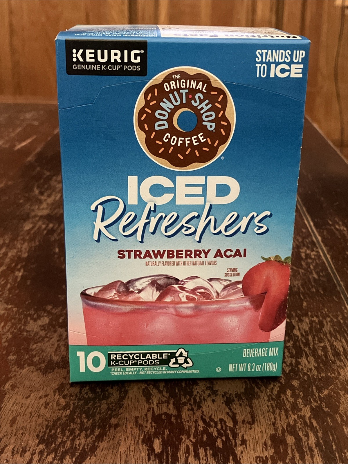 The Original Donut Shop, Iced Refreshers Strawberry Açaí Flavor K-Cup Pods, 10Ct gallery