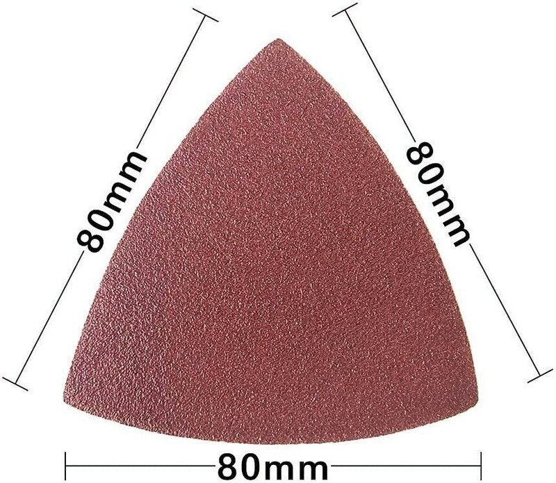 100PCS Multi-Tool Hook Loop Sandpaper Disc Triangle Sanding Pads for Oscillating gallery