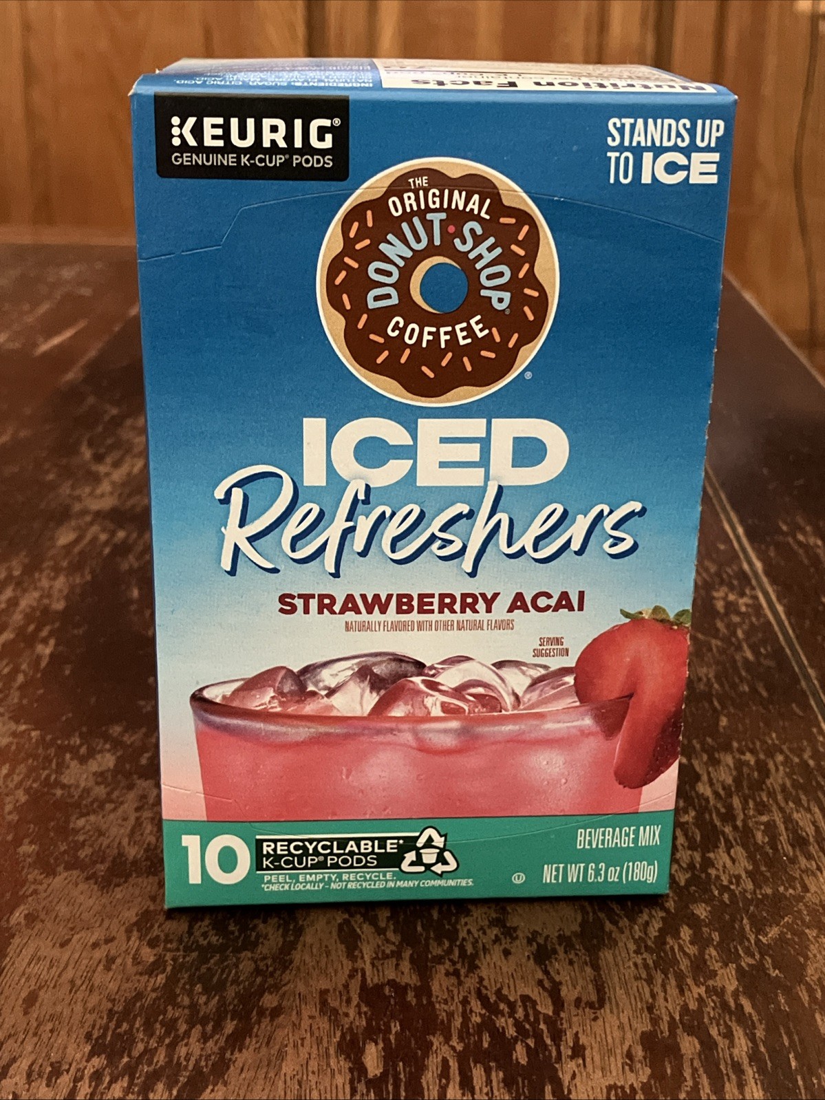 The Original Donut Shop, Iced Refreshers Strawberry Açaí Flavor K-Cup Pods, 10Ct gallery