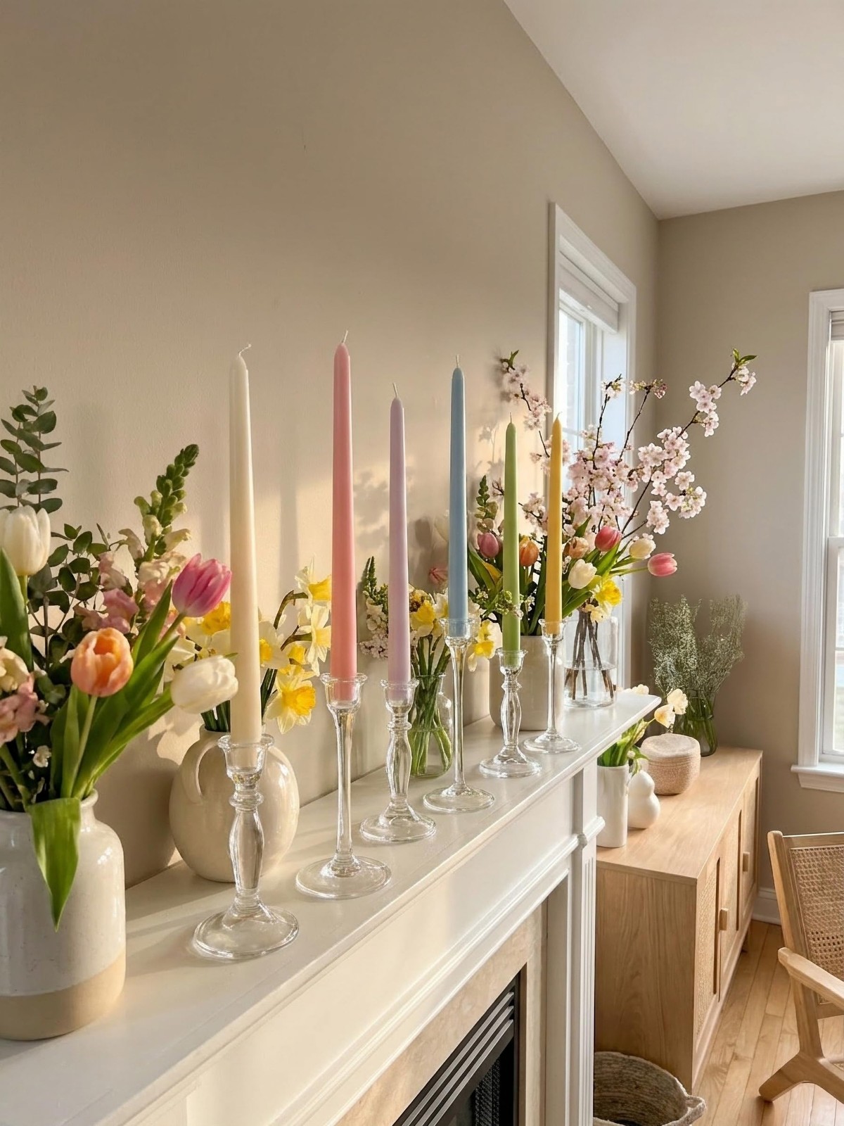 10" Classic Taper Candles, Multicolored, 12Pack, 78 Hours Long Burning, Unsce... gallery