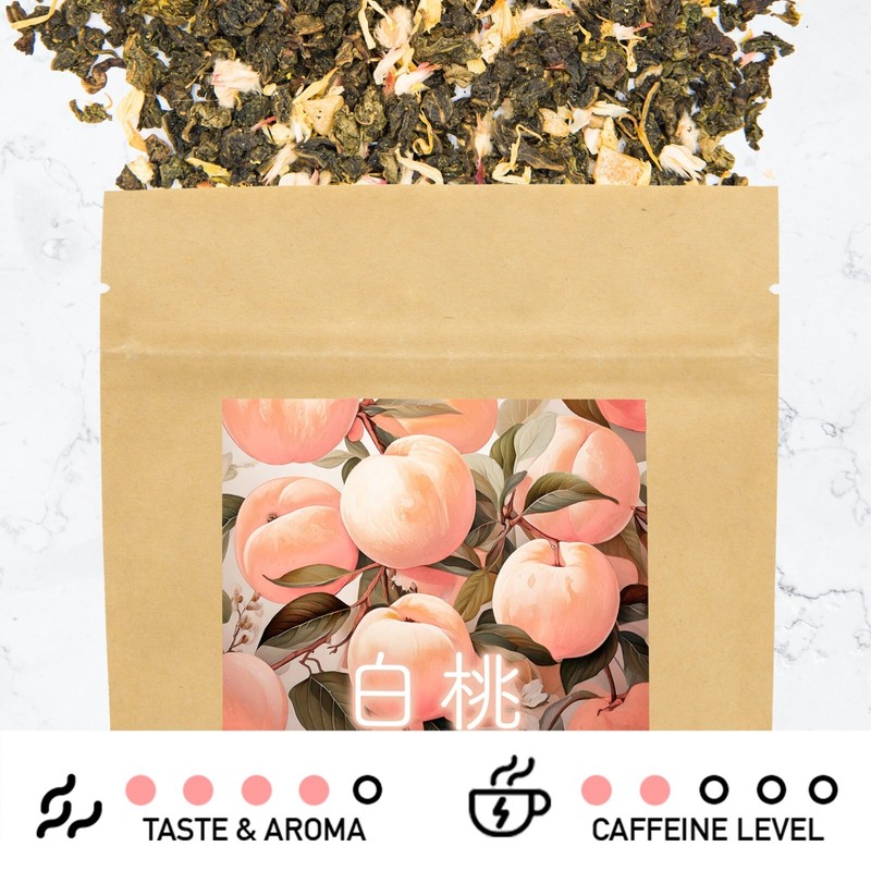 Leafmessage Tea - White Peach Jasmine Oolong Loose Leaf Floral Tea 白桃茉莉烏龍 85g gallery