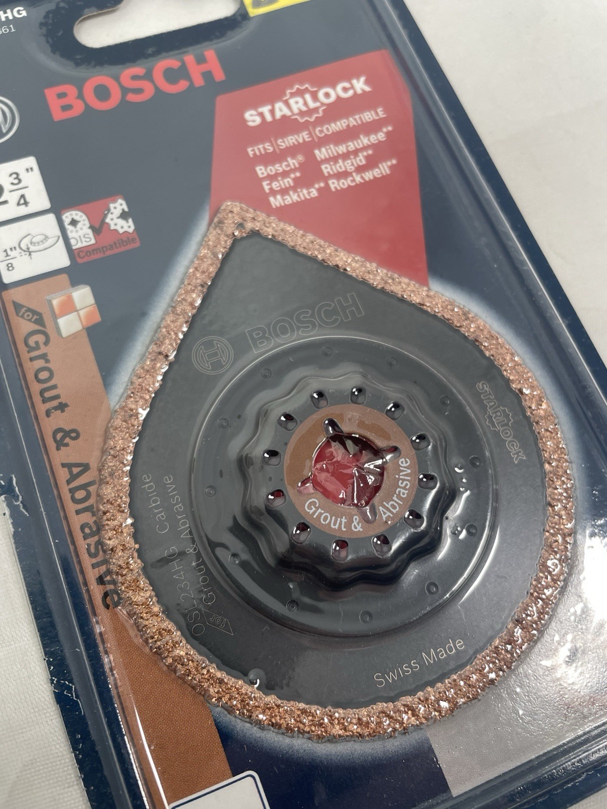 Bosch 2-3/4" Blade OSL234HG Starlock Hybrid Carbide Grout And Abrasive 3 in 1 gallery