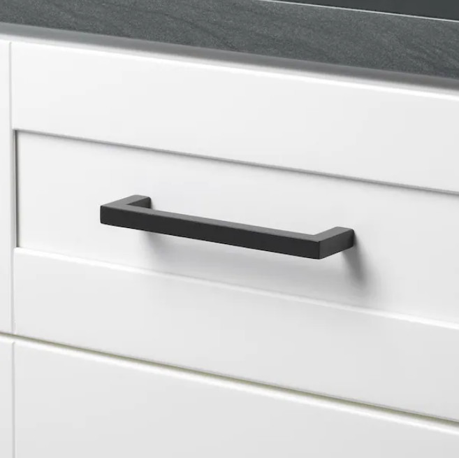 *10-Pack* GlideRite 5 in. Matte Black Square Slim Cabinet Drawer Bar Pulls gallery