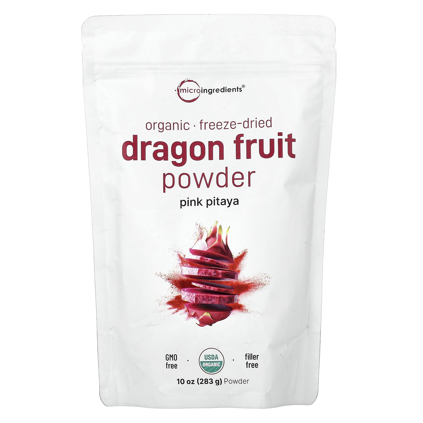 Organic Dragon Fruit Powder, Freeze-Dried, 10 oz (283 g) gallery