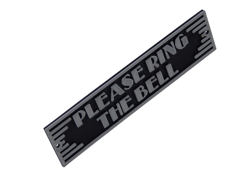 Plastic Please Ring The Bell Art Deco Style Sign Office Home Décor Wall Plaque gallery