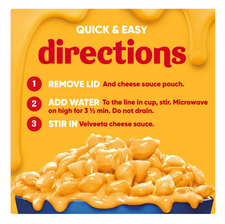 Velveeta Shells and Cheese Original Macaroni and Cheese Cups Easy Microwaveable gallery