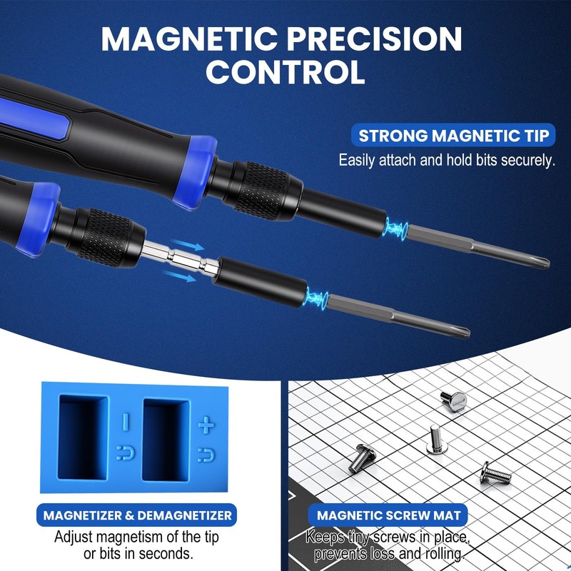 152Pcs Precision Screwdriver Set 152-in-1 Set, Blue gallery