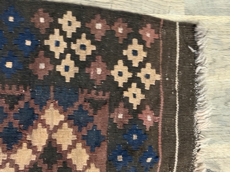 Rug 2 x 3 Rectangular area/ Browns Handmade in Mexico 100% wool. gallery