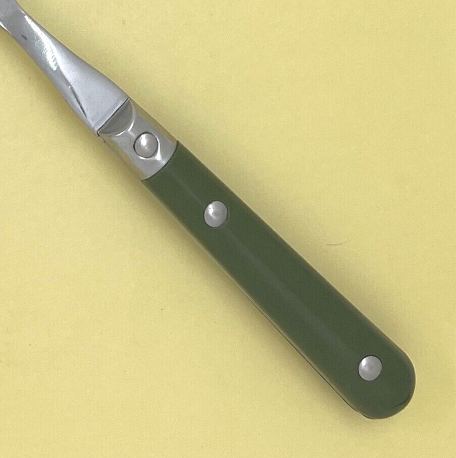 GINKGO LE PRIX MOSS GREEN STAINLESS FLATWARE LIGHT GREEN PLASTIC HANDLE - CHOICE gallery