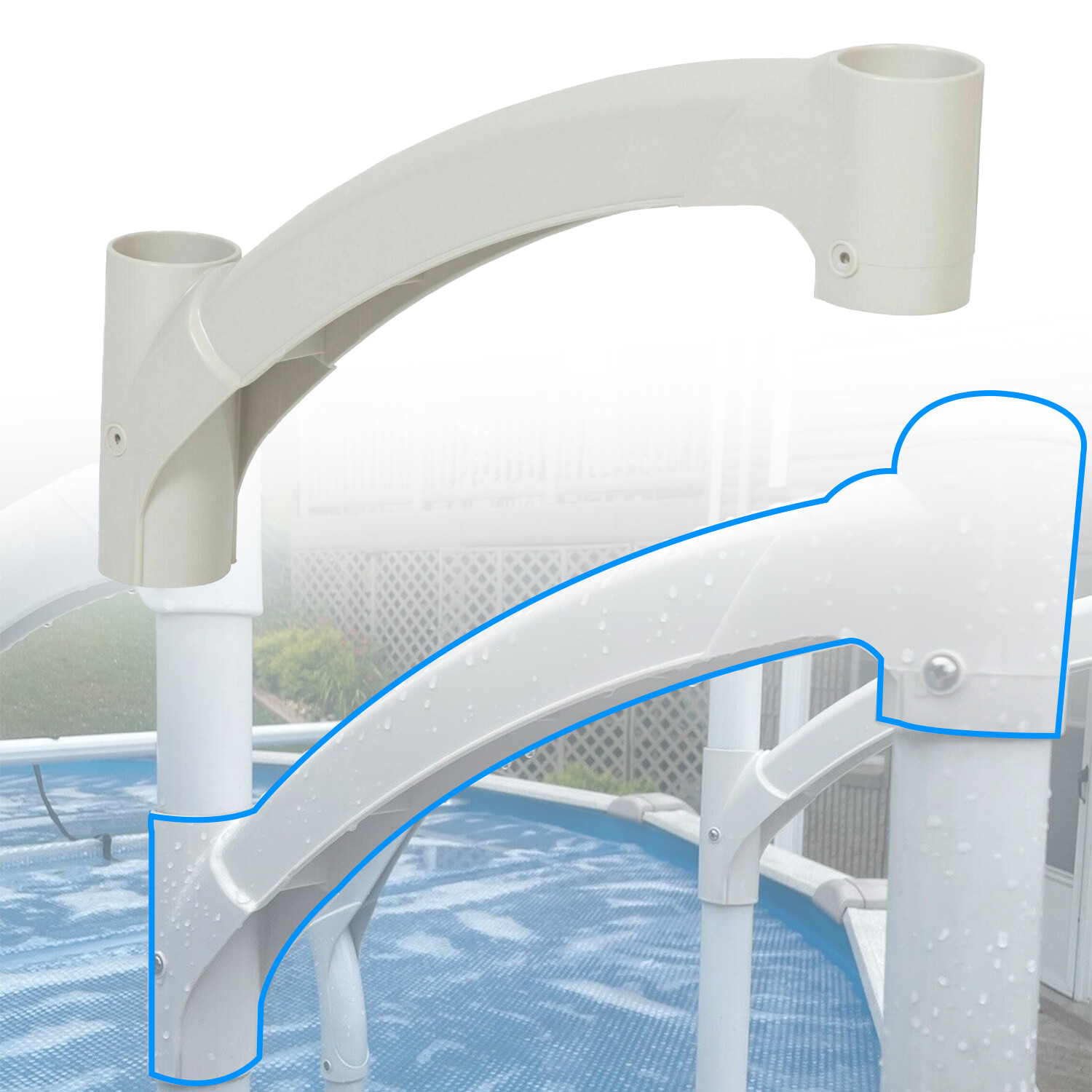 Short Handrail For Above Ground BiltMor Swimming Pool Step gallery