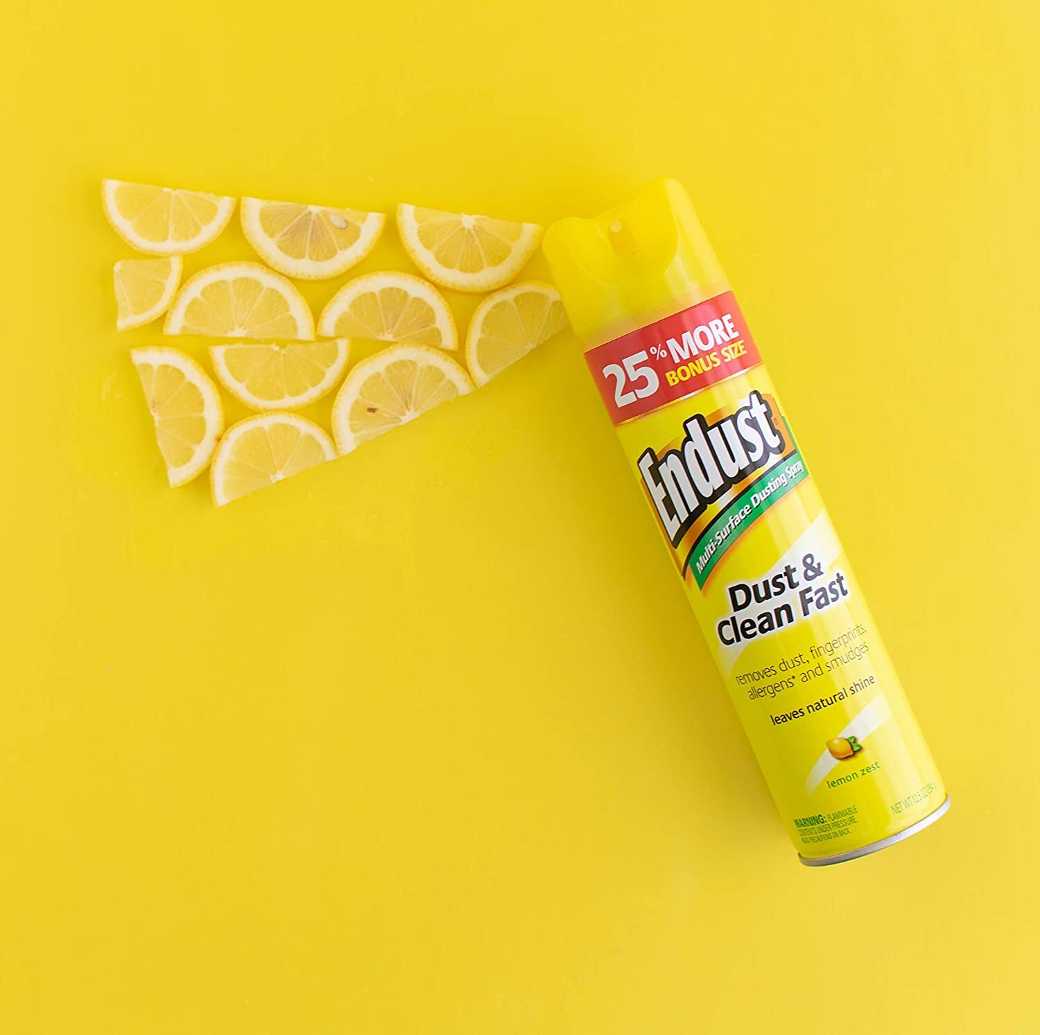 ENDUST Multi-Surface Allergens DUST & CLEAN FAST Natural Shine Lemon Zest 12oz gallery