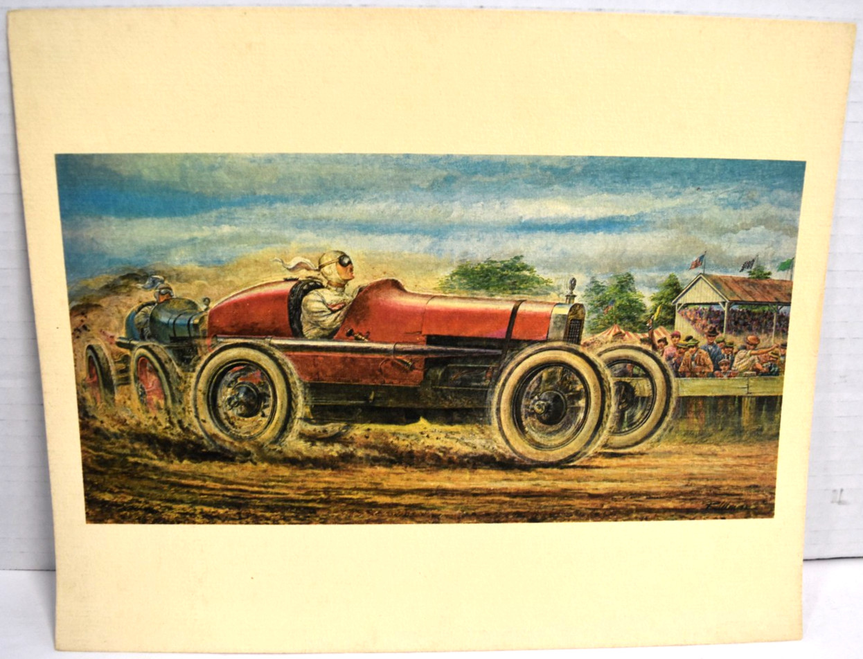 Vintage Indy 500 Auto Races Poster – Early 1900s Classic Car Racing Art Print gallery