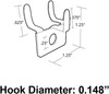 Azar 700017 Metal Prong Hook, 20-Piece 20 Pack, 700017 Hook gallery