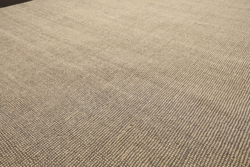Multi Sizes Hand Loomed Wool Beige, Graphite Handmade Rug gallery