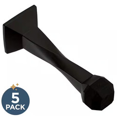 5-Pack Napier 3 In. (76 Mm) Solid Door Stop in Matte Black