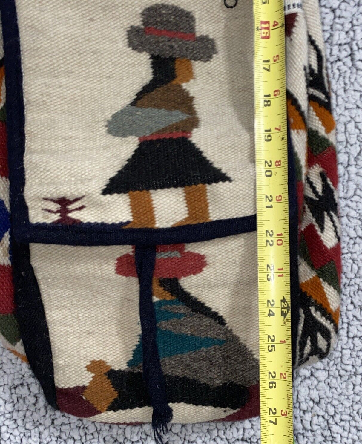 Peruvian Wool Woven Boho Backpack Hiking Book Bag 5