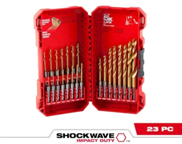 Milwaukee SHOCKWAVE IMPACT DUTY Titanium Twist Drill Bit Set 23-Piece 48-89-4631 gallery