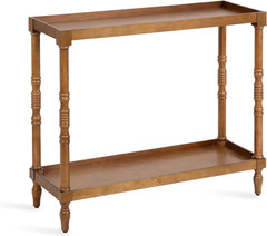 Rustic Brown Bellport Farmhouse Console Table for Entryway Storage & Display