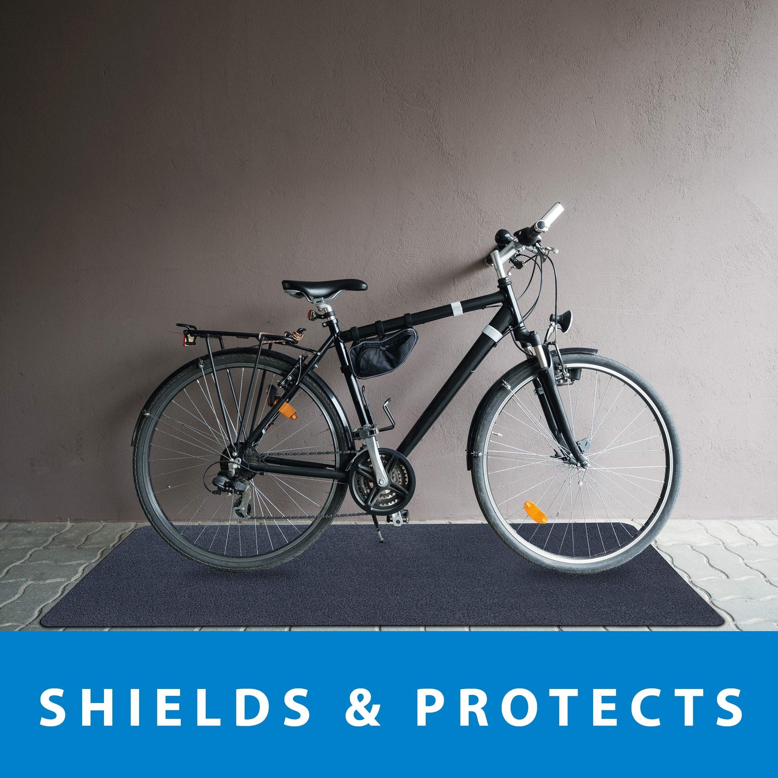 VersaTex Multi-Purpose Recycled Rubber Floor Mat 60"L x 36"W x 0.1"Th, Black gallery