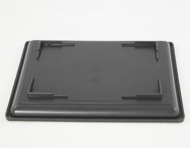 2 Rectangular Black Plastic Humidity/Drip Tray for Bonsai Tree 7.5"x 5.5"x 0.75" gallery
