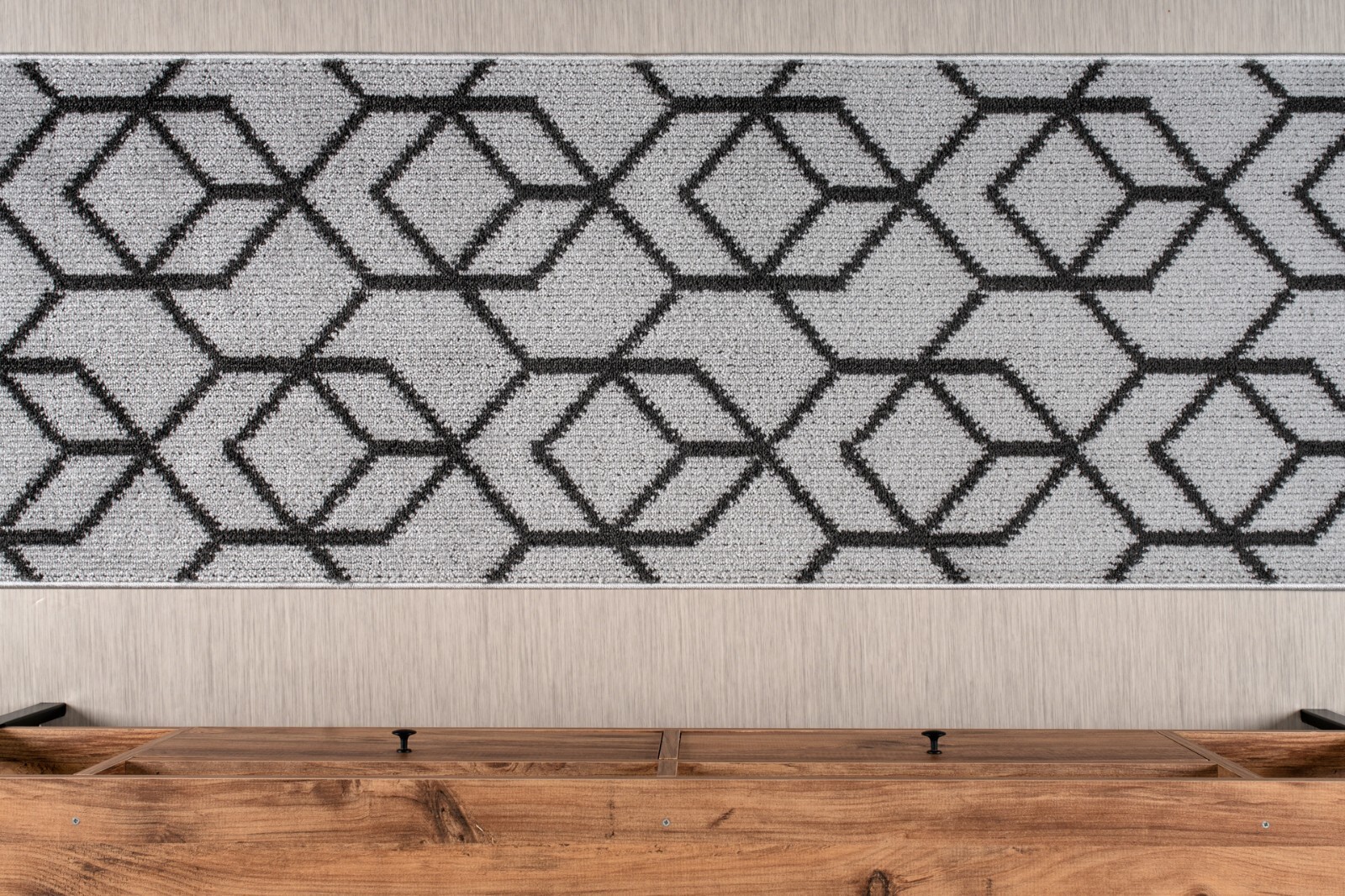 Custom Cut Carpet Runner Rug, Non Skid, 26 Wide X Your Choice of Length, Silver gallery