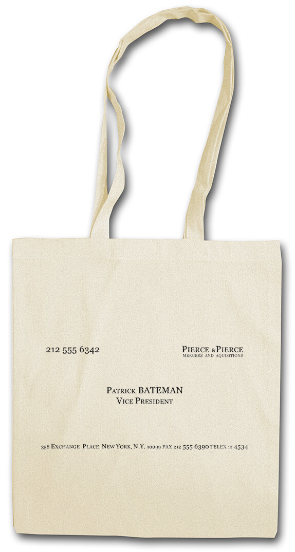 PATRICK BATEMAN CARD SHOPPER SHOPPING BAG business American Company Psycho gallery