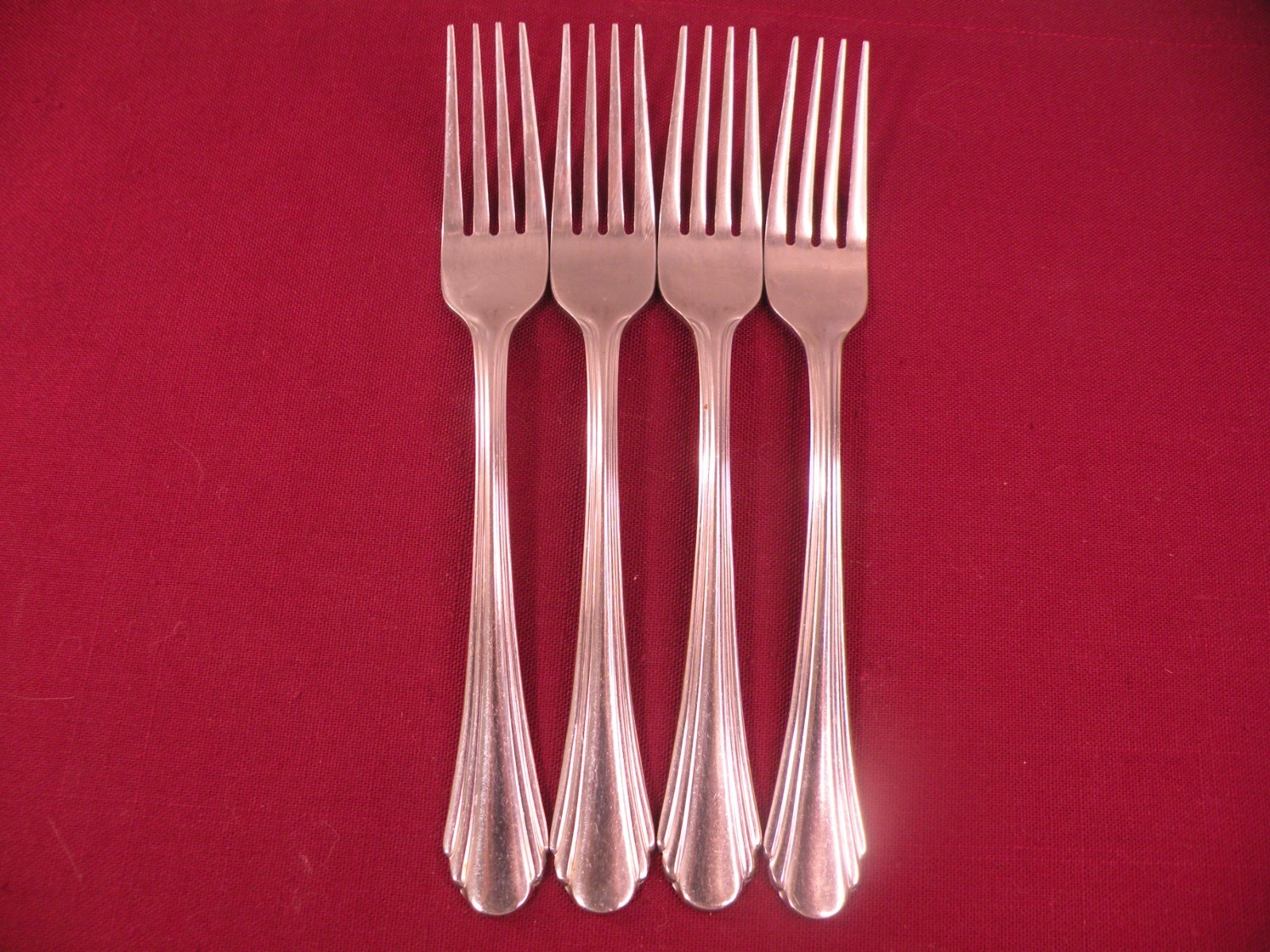 Set Of 4 Dinner Forks Dansk International DAS22 Stainless Flatware 7 3/8" . gallery