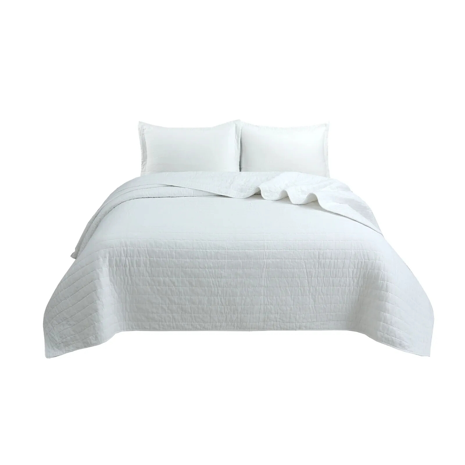 3-PCS 100% Cotton Oversized Bedspread Set Coverlet Quilt Set Stitching gallery