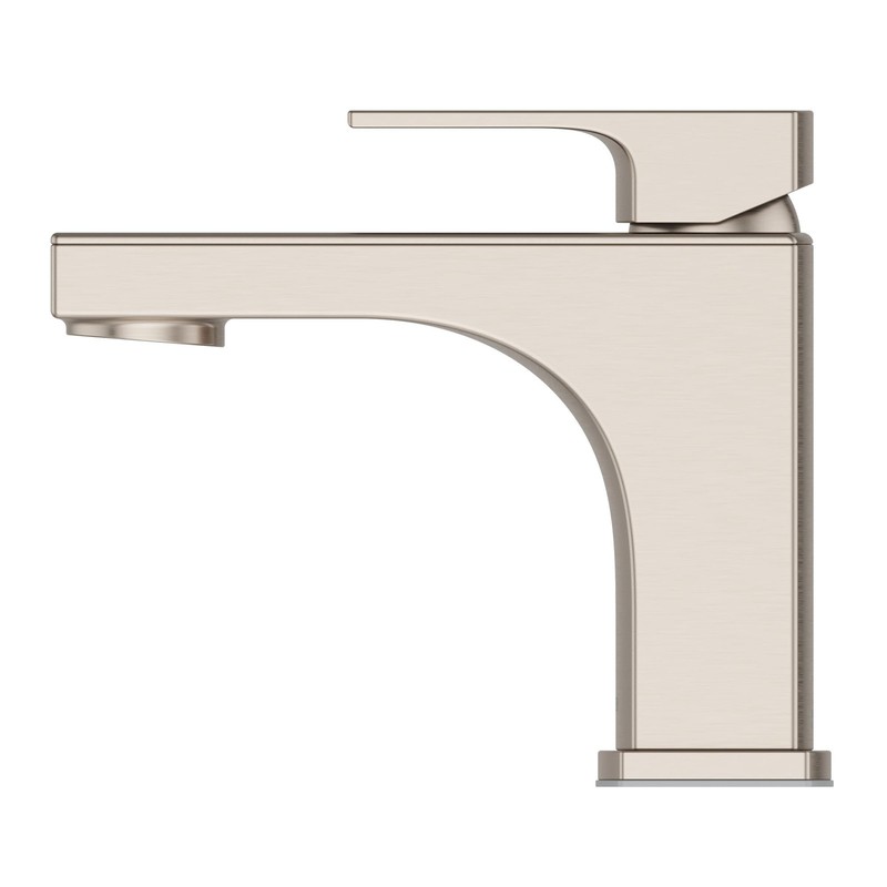 Pfirst Modern Single Handle Low Arc Single Hole Bathroom Faucet with Drain Kit gallery