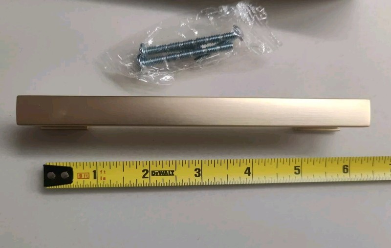 Amerdeco 10 Pack Cabinet Pulls 5 Inch(128mm) Hole, Brushed Brass ZH00013 gallery