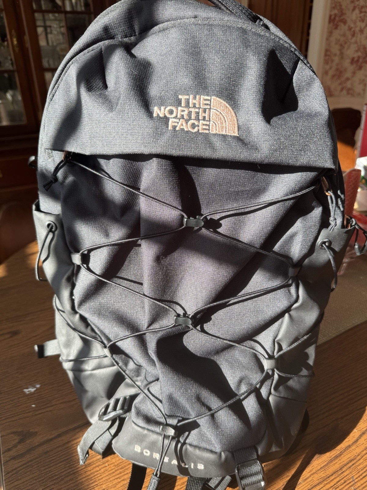 The North Face Borealis Black Hiking Backpack Padded FlexVent External Pockets
