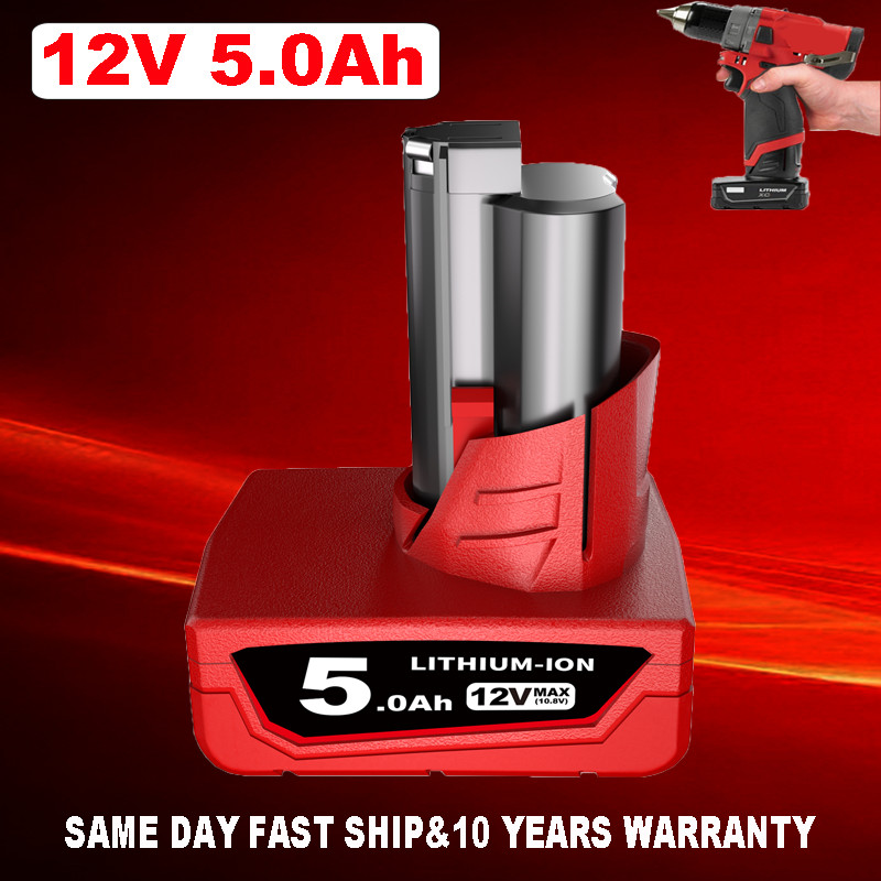 For Milwaukee 48-11-2450 M12 NEWLITHIUM HIGH OUTPUT XC5.0 Battery Pack 48-112460 gallery