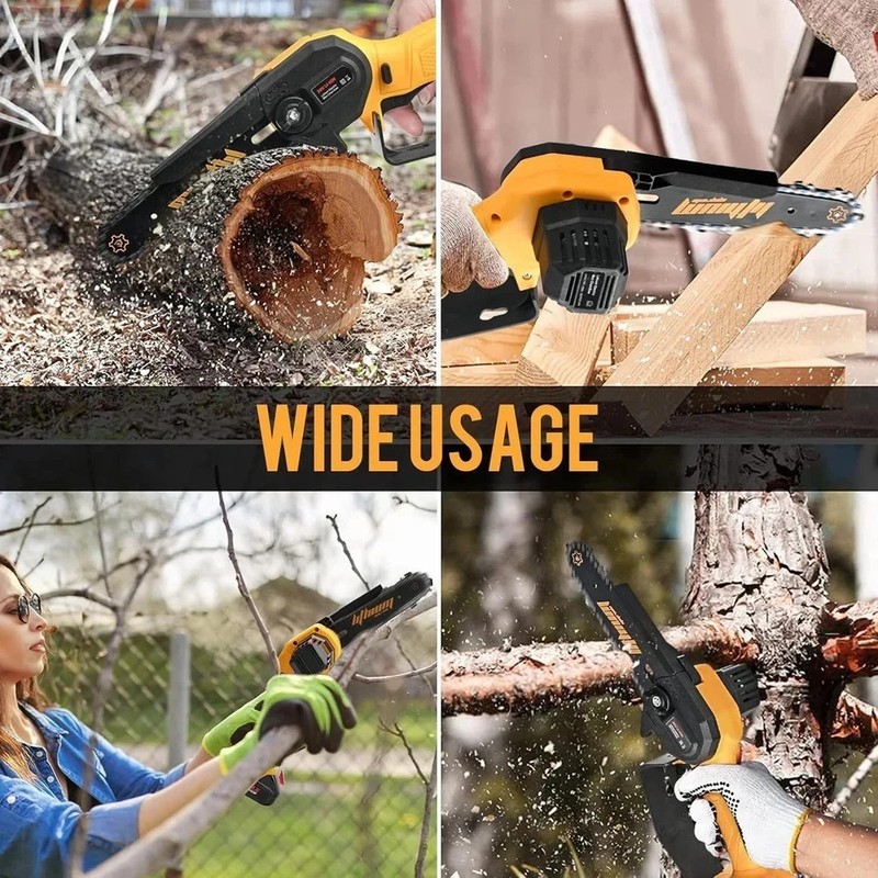 "Cordless Chainsaw for DeWALT 20V Max Battery 6-Inch Hand-held Mini Pruning Saw gallery