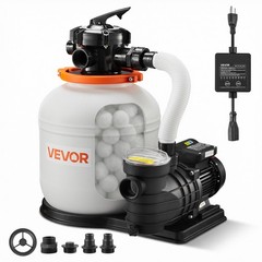 VEVOR FlashPure Sand Filter Pump for Above Ground Pool 14″ 3500 GPH 0.75HP Timer