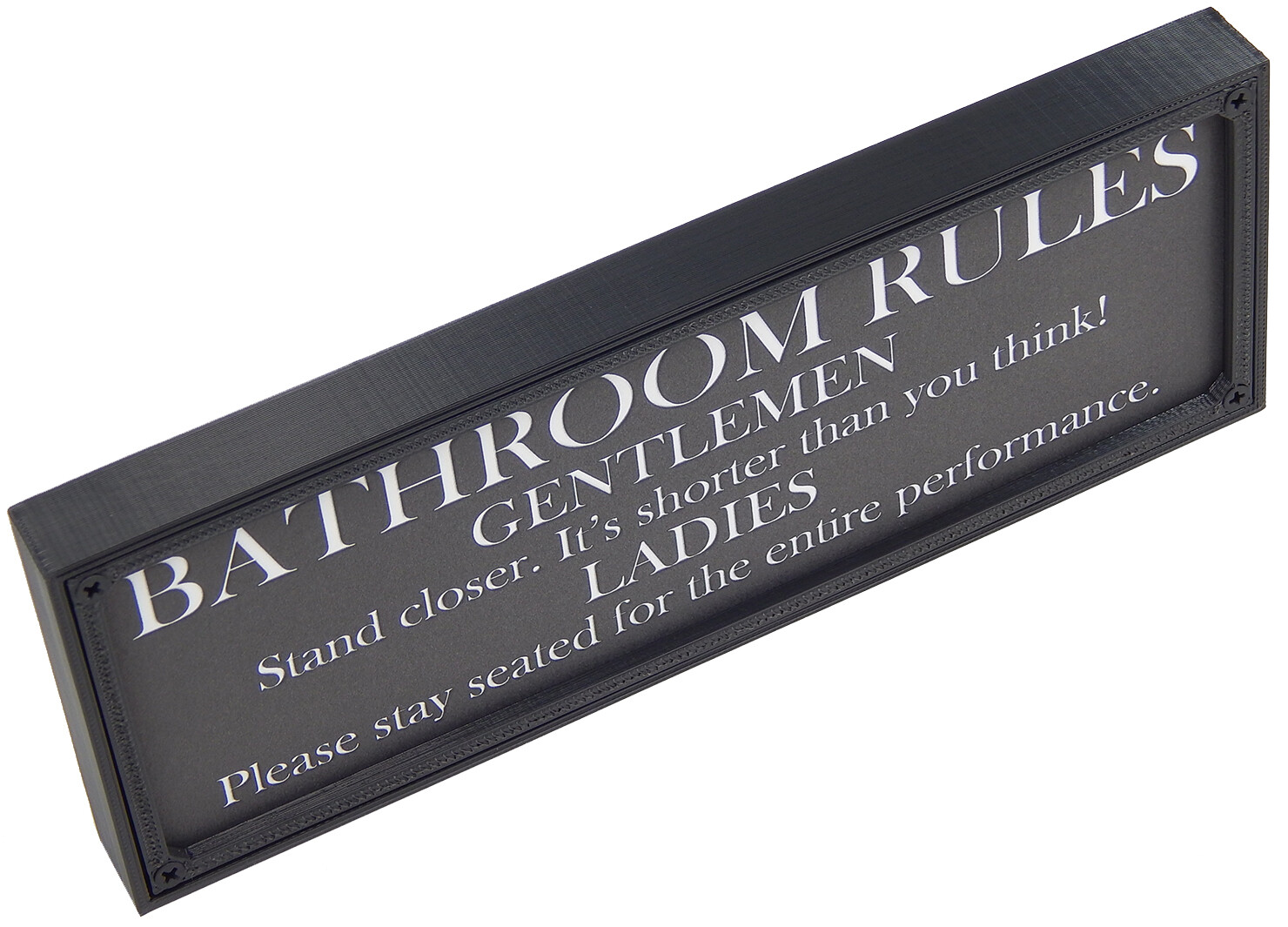 Bathroom Rules Funny Toilet Sign Shelf Sitter Home Wall Art Decor Print Plaque gallery
