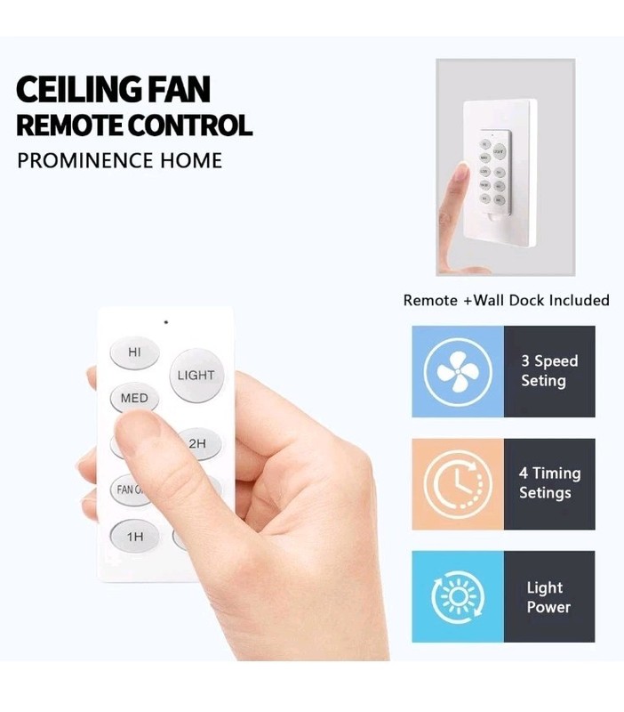 Smart Universal Ceiling Fan Remote Control Kit, DIMMER, No Hub Required gallery