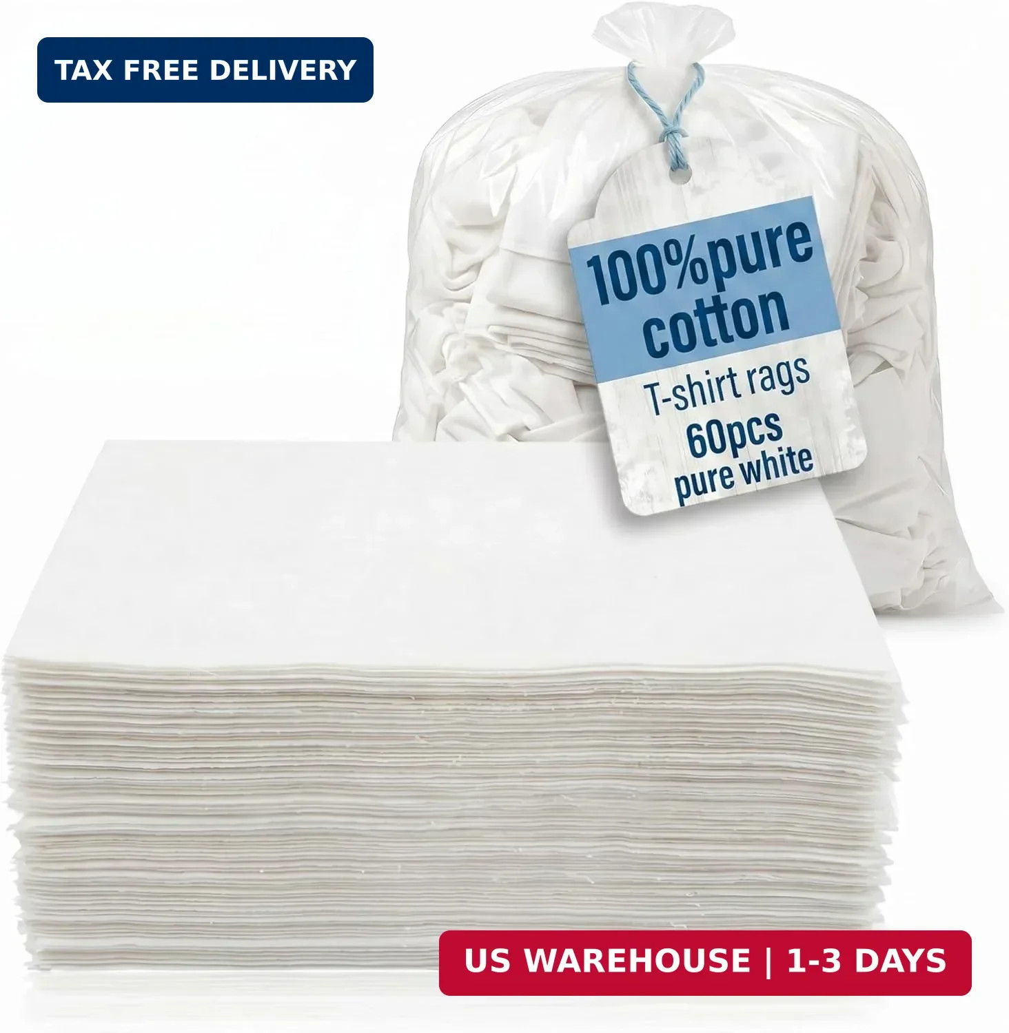 60 Pack Terry Cloth Towels for Cleaning, 14" x 17", 100% Cotton Washable Heavy D gallery