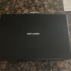 SAINT LAURENT Black Gift Box Solid Plain Pattern with Black Tissue Paper