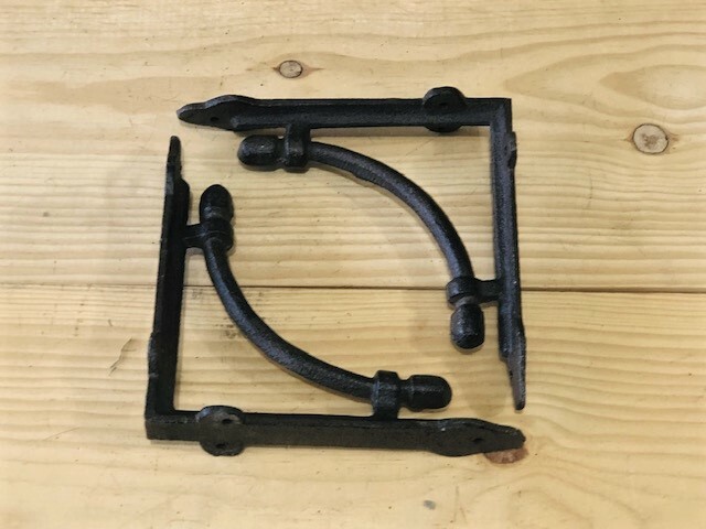 8 Bookshelf Brackets Corbels Wall Cast Iron Rustic Farmhouse 6 1/2" X 6 1/2" gallery