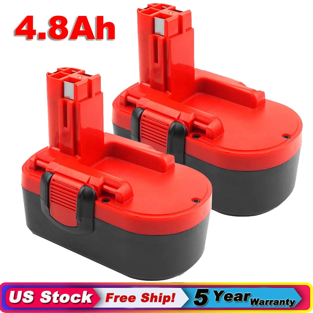 2Pack 18 Volt 4.8Ah Battery for Bosch BAT025 BAT180 BAT181 BAT189 BAT026 BAT160 gallery