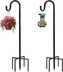 2 Pack Shepherds Hook 48 Inch Tall Bird Feeder Pole Shepards Hooks for Outdoor